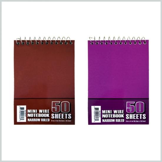 Mini wire notebook 50sheets